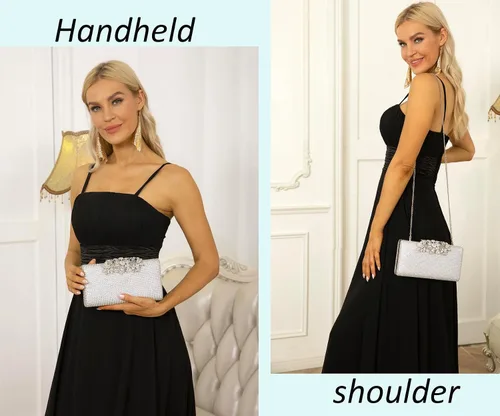 Miniatura 3 de Bolsos de noche brillantes para fiesta, para invitados de boda, monederos formales