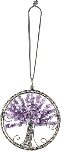 Miniatura 9 de rockcloud Adorno colgante hecho a mano del árbol de la vida, piedras curativas de reiki, para colgar en la pared, automóvil, decoración