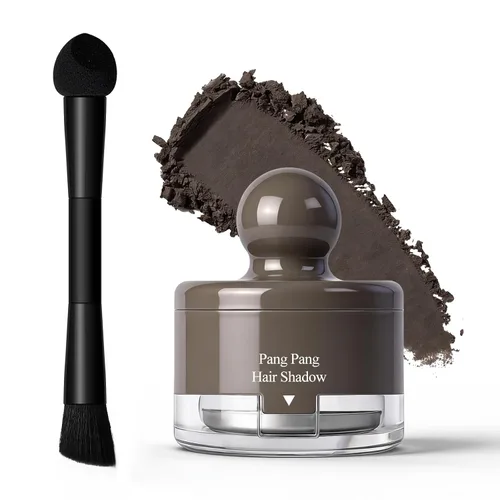 Miniatura 11 de Polvo de retoque de raíz, sombra de línea capilar negra para cabello delgado, cobertura de cabello gris, mujeres y hombres