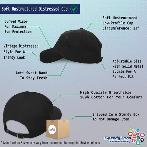 Miniatura 30 de Gorra de béisbol suave personalizada con texto personalizado para papá de algodón para hombres y mujeres