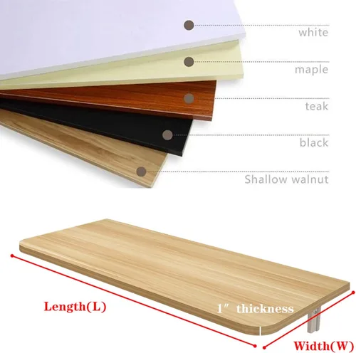 Miniatura 5 de Mesa plegable de pared para montaje en pared, mesa plegable de pared resistente, complemento perfecto para oficina, lavandería, hogar, bar, cocina