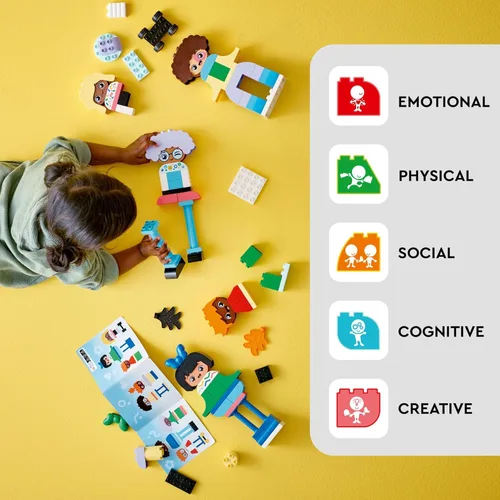 Miniatura 3 de LEGO DUPLO Town - Juguete interactivo para construir personas con grandes emociones para edades de 3 años en adelante, 5 personajes con 10 caras
