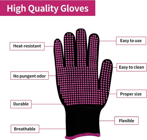 Miniatura 4 de HTVRONT Guantes resistentes al calor para sublimación - 2 piezas de guantes resistentes al calor para sublimación con protuberancias de silicona