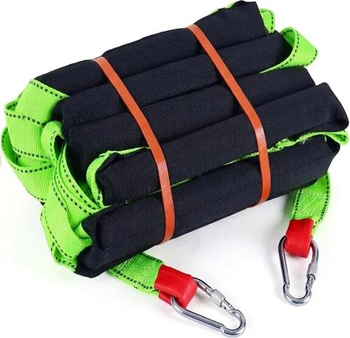 Miniatura 8 de Escalera de escape de incendios, escalera de cuerda de seguridad portátil de 10 pies con 2 ganchos para hogares de 2 a 3 pisos, multiusos para niños