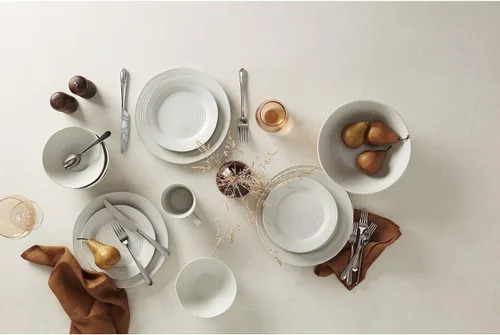 Miniatura 3 de Oneida 895944 Ridge White - Juego de 4 tazas de café, servicio para 4,12 onzas líquidas, color blanco