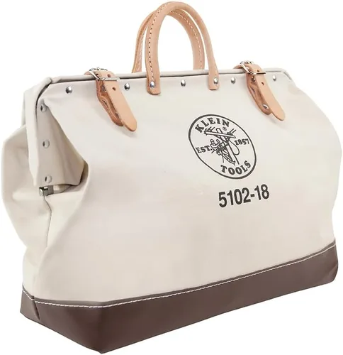 Miniatura 13 de Klein Tools 5102-12 Bolsa de herramientas resistente de lona natural, bolsa de herramientas portátil, bolsa multiusos con abertura amplia