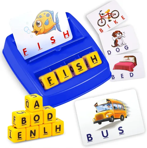Fenikso - Juego de combinación de letras, ortografía del alfabeto y lectura de palabras, reconocimiento de objetos y colores, juguete educativo de