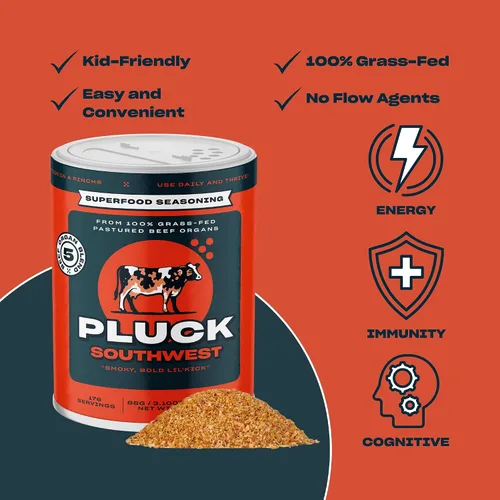 Miniatura 4 de Pluck Southwest AKA - Condimento picante de mezcla de carne de órgano suave De órganos de carne pastoreados alimentados con pasto y acabados
