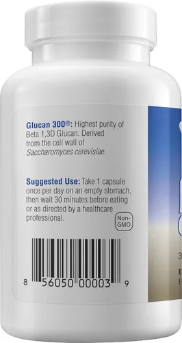 Miniatura 3 de Transfer Point Suplemento de apoyo inmunológico Beta glucano altamente purificado 500 mg por cápsula (fibra de b-glucano) (paquete de 1)