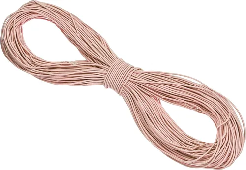 Miniatura 40 de PATIKIL Cuerda elástica elástica de 109 yardas (328.1 ft), cuerda elástica pesada de 0.059 in, albaricoque para manualidades, correas de gancho