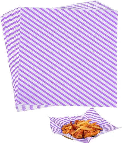 Miniatura 6 de 100 hojas de papel de delicatessen de 12 x 12 pulgadas, papel de grado alimenticio a prueba de grasa para sándwiches, hamburguesas, papas fritas