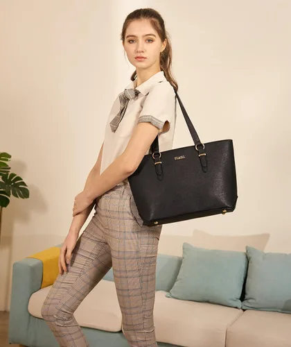 Miniatura 2 de YZAOLL Bolsos para mujer de cuero sintético, medianos y grandes, bolso de hombro, cartera, juego de bolso de mano y billetera