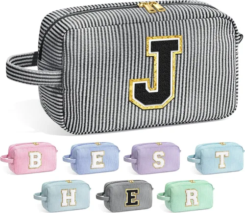 Miniatura 22 de Bolsa de Maquillaje con Inicial YOOLIFE - Regalos de Cumpleaños para Mujeres, Niñas, Mamá, Hija, Amigas, Hermana, Maestra, Regalos de Propuesta