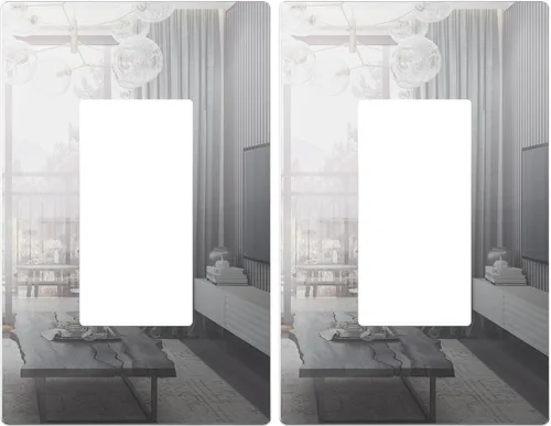 Miniatura 83 de LIDER Placa de pared decorativa sin tornillos para interruptor, resistente a los impactos, plexiglás de acrílico espejado, renovación moderna