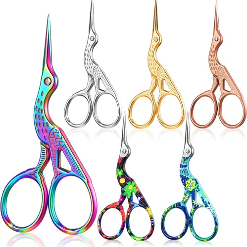 Tijeras de bordado, tijeras de cigüeña, tijeras de grúa, de acero inoxidable, pequeñas tijeras de manualidades, herramientas de bricolaje, tijeras