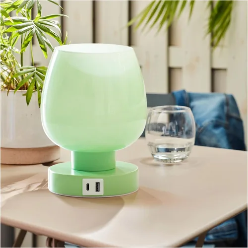 Miniatura 17 de Lámpara de Mesa de Noche Táctil - Lámpara Pequeña Rosa para Dormitorio con Puertos de Carga USB C+A, Regulable de 3 Niveles, Lámpara de Escritorio