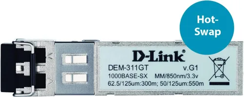Miniatura 3 de D-Link Módulo SFP multimodo 1000BASE-SX del transmisor-receptor óptico Gigabit Ethernet (DEM-311GT)