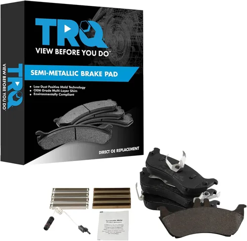 Miniatura 90 de TRQ Pastillas de freno delanteras semi metálicas compatibles con Ford Expedition 2018-2021 F-150 2018-2020 Lincoln Navigator 2018-2022