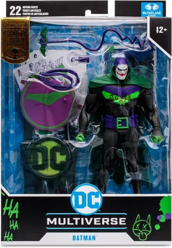 Miniatura 9 de McFarlane Toys - DC Multiverse Batman White Knight (Jokerized), figura de acción de 7 pulgadas, etiqueta dorada