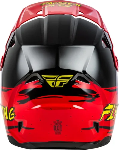 Miniatura 2 de Casco Fly Racing Youth Kinetic Surge - Casco de equitación para bicicleta de tierra, MTB, BMX y motocicleta Negro/Rojo/Amarillo