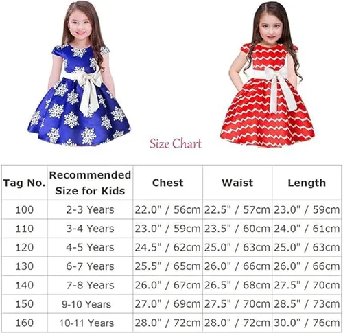 Miniatura 7 de Vestido de Navidad para niñas pequeñas, con estampado de copos de nieve, para boda, formal, cumpleaños, fiesta, con cinturón de lazo