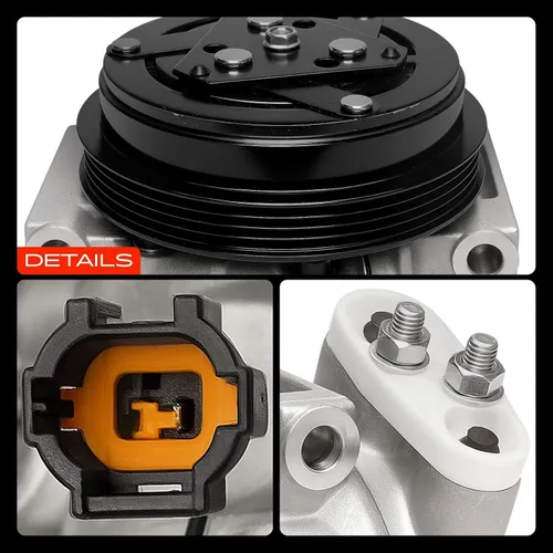Miniatura 9 de Compresor de aire acondicionado A-Premium con embrague Compatible con Nissan Pathfinder LE SE 3.5L 2002-2004, Infiniti QX4 3.5L 2001-2003