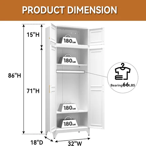 Miniatura 3 de Polup Armario de Pared de Metal, Armario Superior para Guardarropa, Pequeño Armario de Almacenamiento Superior para Dormitorio, Sala de Estar, Negro