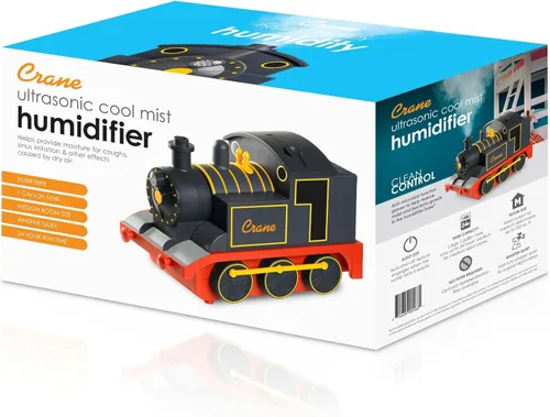 Miniatura 2 de Crane - Humidificador ultrasónico de vapor frío para guardería y habitación de niños, apagado automático 1 galón, filtro opcional, diseño juguetón
