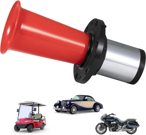 Bocina de aire OOGA antigua Ahooga vintage clásica de estilo antiguo para escuela, 12V, 110dB, Banhao, para auto, automóvil, camión, divertida, roja