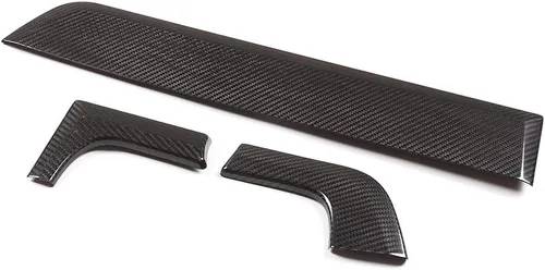 Miniatura 6 de YIWANG Cubierta de panel de decoración de consola central de fibra de carbono 100% real, 3 piezas para Porsche Panamera 2017-2020, accesorios