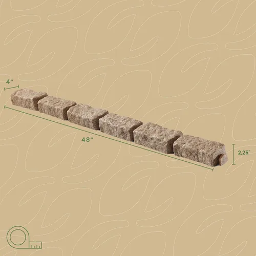 Miniatura 5 de Beuta Borde de paisaje Borde de borde de jardín Ladrillos de piedra sintética para bordes de césped, macizos de flores, caminos y bordes