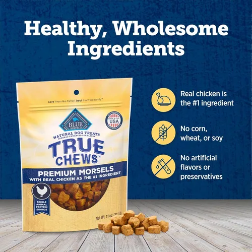 Miniatura 7 de Blue Buffalo True Chews - Mordiscos Premium Naturales para Perros, Receta de Pollo, Bolsa de 11 onzas