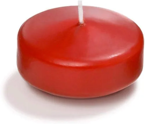 Miniatura 94 de yummi Caja de 18 velas flotantes color rojo rubí de 3 pulgadas