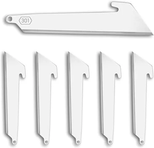 Miniatura 7 de OUTDOOR EDGE Paquete de Cuchillas de 3.0" Punta Caída con Dentado (Negro, 6 Cuchillas), Código de Compatibilidad de Cuchilla 300
