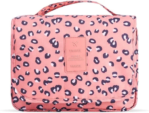Miniatura 7 de Bolsa para productos cosméticos. Bolsa para colgar productos de tocador. Organizador de viaje, para hombre y mujer., Azul Flores)
