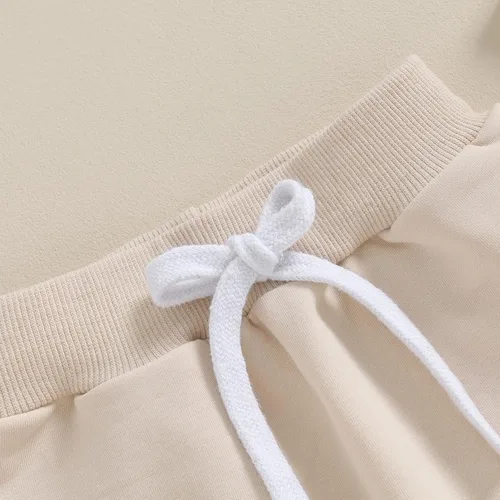 Miniatura 5 de Mubineo Pantalones deportivos básicos lisos para bebés, niños y niñas, cómodos pantalones de algodón con bolsillos