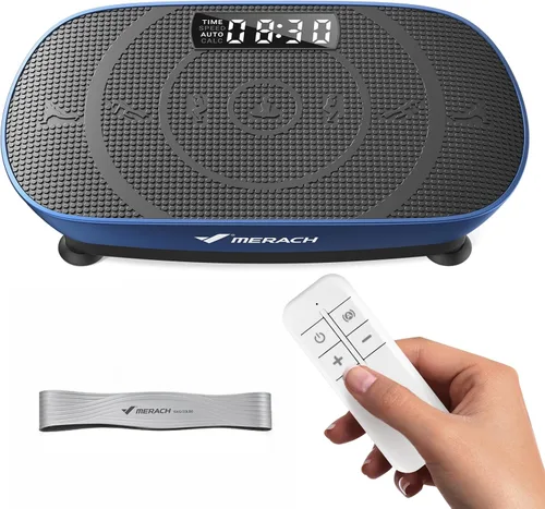 Miniatura 12 de MERACH Vibration Plate Exercise Machine, Curved Vibration Plate for Lymphatic Drainage Weight Loss, Vibrating Plate with Real-Time Calorie Tracking
