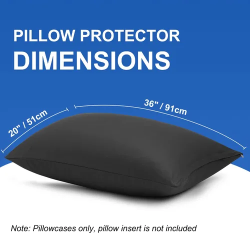 Miniatura 7 de uxcell Fundas de almohada tejidas de 100% algodón egipcio, fundas de almohada suaves y transpirables con cierre de cremallera, 2 fundas de almohada
