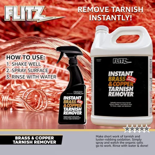 Miniatura 5 de Botella rociadora Flitz removedor instantáneo de manchas en latón y cobre