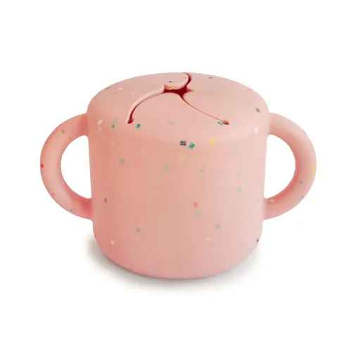 Miniatura 10 de mushie - Taza para merienda de silicón, contenedor de alimentos a prueba de derrames para niños pequeños y bebés (arena movediza)