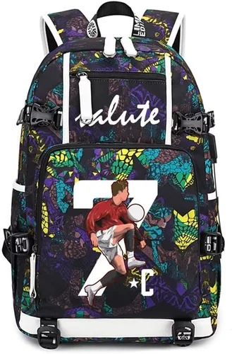 Miniatura 21 de Soccer Player 7 Mochila multifunción Viaje Fútbol Fans bolsa para hombres mujeres (estilo 4)