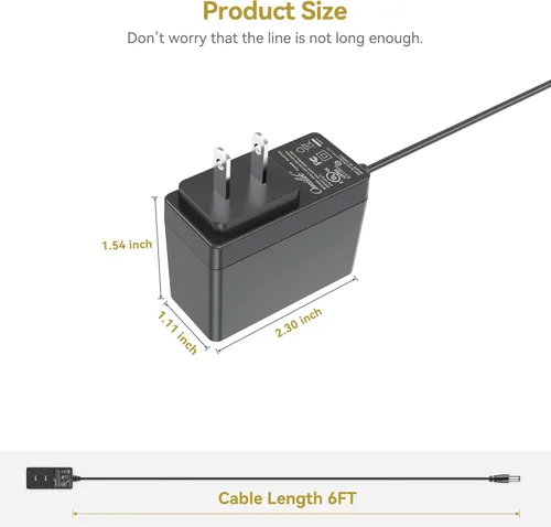 Miniatura 3 de Adaptador de 5 V CA/CC compatible con Yealink T29G T32G T33G T38G MP56 T48U T46U T48G T57W SIP-T54W Teléfono IP YLPS052000B1-US YLPS052000B-US