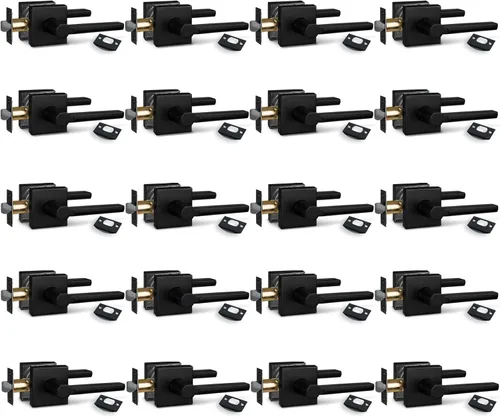 Miniatura 13 de NEWBANG Palanca de puerta de cama/baño para privacidad Baño e interior Manija de cerradura de puerta en negro mate envejecido, HD1601-DB-BK-1P