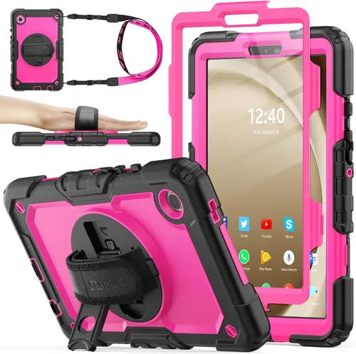 Miniatura 30 de SEYMAC stock Funda para Samsung Galaxy Tab A8 de 10.5 pulgadas, funda de protección contra caídas de cuerpo completo con protector de pantalla