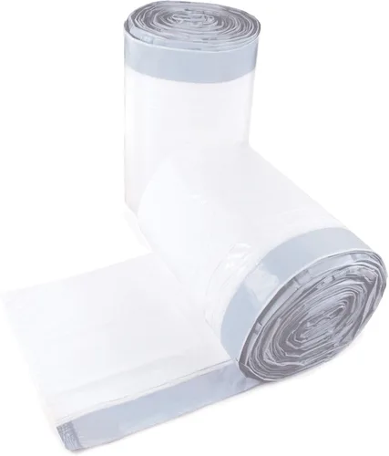 Miniatura 2 de Bolsas de basura blancas de plástico duraderas de ajuste personalizado compatibles con Simplehuman Code P con cordón, botes de basura de 13 a 16