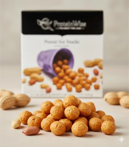 Miniatura 2 de ProteinWise Bocadillos de soja recubiertos de caramelo de maní, altos en proteínas, colesterol bajo, dieta saludable, baja en carbohidratos, baja
