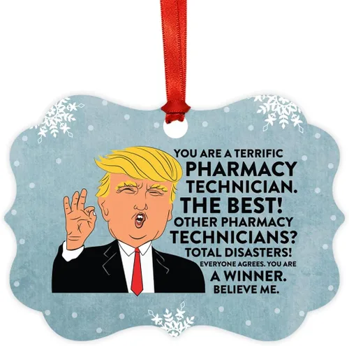 Miniatura 113 de Andaz Press Presidente Donald Trump Fancy Frame Recuerdo Adorno de Navidad Regalo de broma Ejecutivo de Cuenta, 1 paquete, Divertidas Ideas