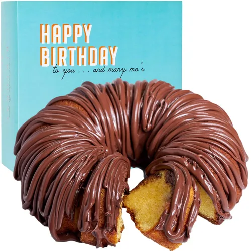 Mo's Bundt Cakes - Pastel de feliz cumpleaños, pastel de avellana fresca entregado a tu puerta - Regalo de cumpleaños para hombres, mujeres, papá,