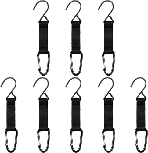 Miniatura 8 de Hungdao Ganchos de nailon para cerca, hebillas colgantes multifuncionales para equipos de béisbol y sóftbol (gancho negro, 12 piezas)