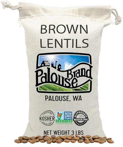 Palouse - Lentejas pequeñas color marrón • Pardina o marrón español • Proyecto sin OMG verificado • 5 libras • 100% no irradiado • Certificado